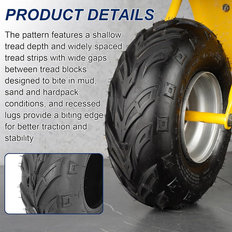 MTATCN 145/70-6 Tire 145 70-6 Tubeless for Coleman CC100X CT100U Baja Blitz Dirt Bug Doodle Bug DB30 Motovox MBX10 MBX11 MBX12 Powersports Mini Bikes Kazuma Roketa 110cc ATV Quad Go Karts - Image 3